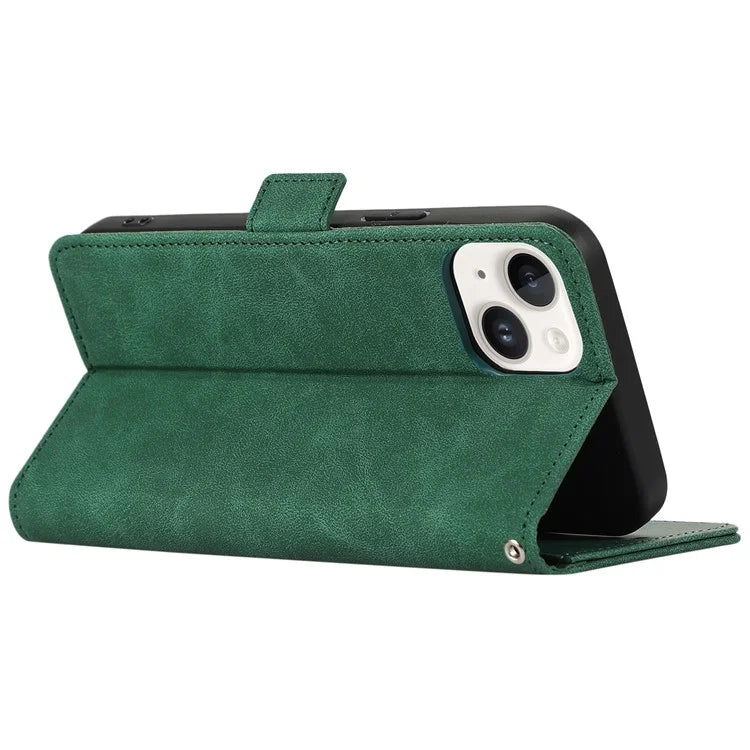 ABEEL For iPhone 14 Plus Wallet Case PU Leather RFID Blocking Phone Stand Cover