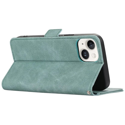ABEEL For iPhone 14 Plus Wallet Case PU Leather RFID Blocking Phone Stand Cover