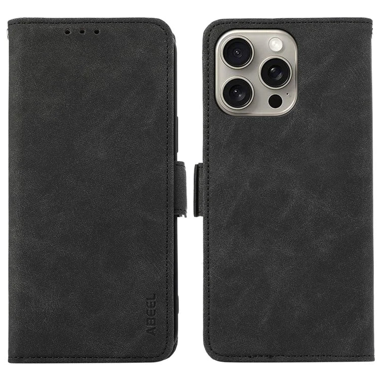 ABEEL For iPhone 12 Pro Leather Case RFID Blocking Wallet Phone Cover Side Magnetic Clasp