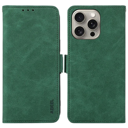 ABEEL For iPhone 12 Pro Leather Case RFID Blocking Wallet Phone Cover Side Magnetic Clasp