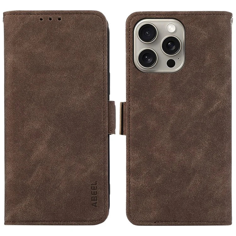 ABEEL For iPhone 14 Pro Max Shockproof Case Wallet PU Leather+TPU Phone Cover