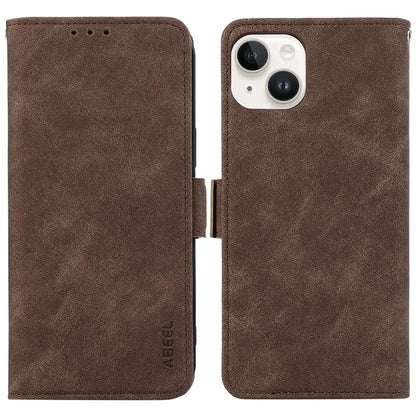 ABEEL For iPhone 14 Case Leather Drop Protection Phone with Side Magnetic Closure
