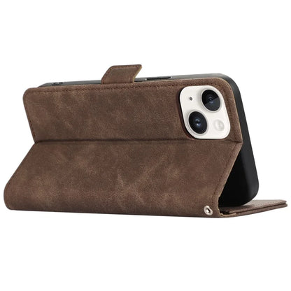 ABEEL For iPhone 14 Case Leather Drop Protection Phone with Side Magnetic Closure