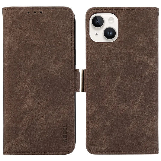 ABEEL For iPhone 13 6.1 inch RFID Blocking Stand PU Leather Protective Shell Phone Protective Cover