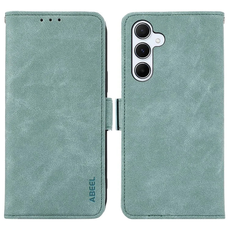 ABEEL For Samsung Galaxy A24 4G (162.1 x 77.6 x 8.3mm) PU Leather Case RFID Blocking Phone Stand Protective Shell