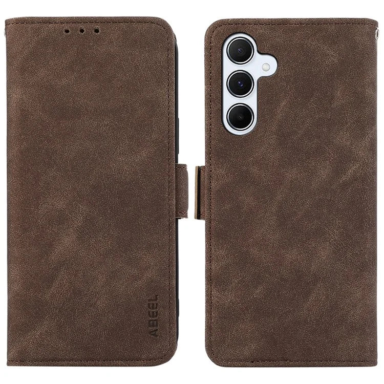 ABEEL For Samsung Galaxy A24 4G (162.1 x 77.6 x 8.3mm) PU Leather Case RFID Blocking Phone Stand Protective Shell