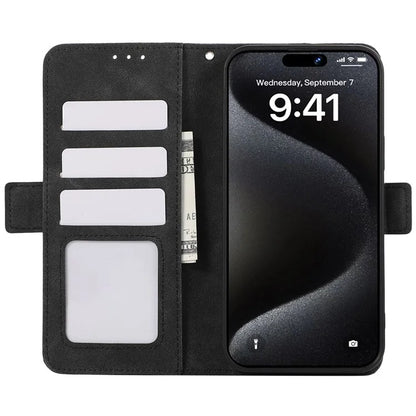 ABEEL For iPhone 15 Pro Max Wallet Case PU Leather Stand Blocking RFID Phone Cover