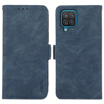 ABEEL For Samsung Galaxy A12 Cell Phone Case PU Leather RFID Blocking Flip Stand Wallet Cover