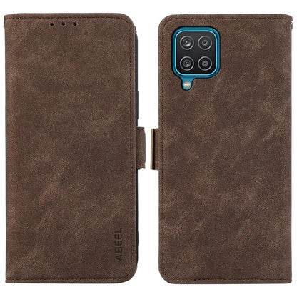 ABEEL For Samsung Galaxy A12 Cell Phone Case PU Leather RFID Blocking Flip Stand Wallet Cover
