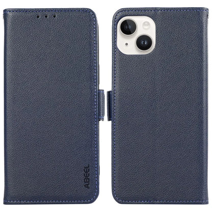 ABEEL For iPhone 13 Case RFID Blocking Card Slots  Wallet Leather Phone Cover Litchi Texture