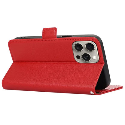 ABEEL For iPhone 13 Pro Max Case Litchi Texture RFID Blocking Card Holder Phone Cover
