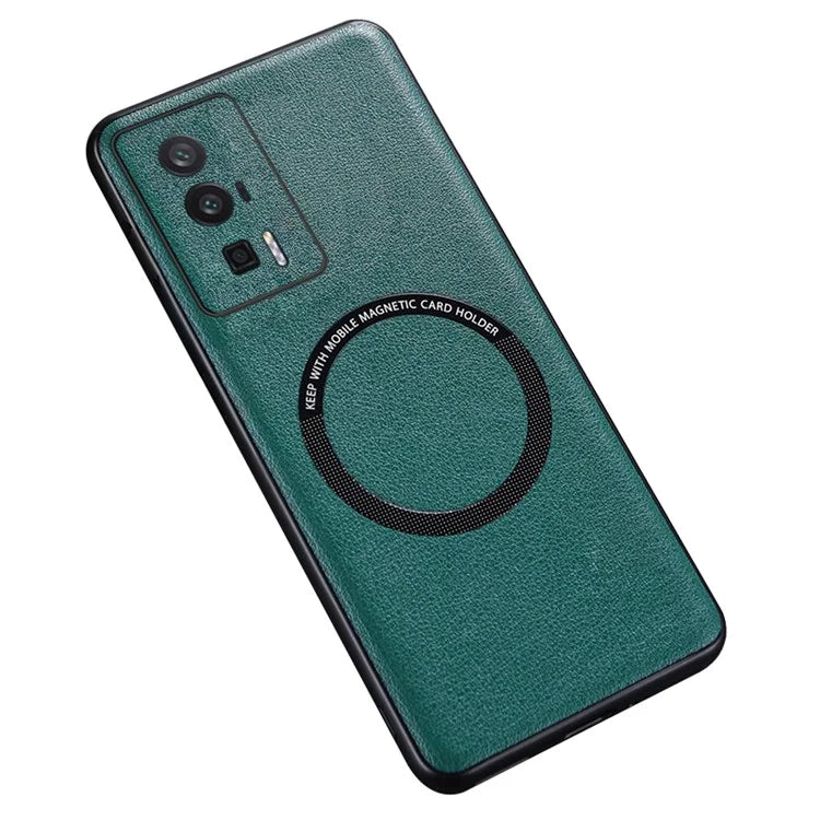 For Xiaomi Poco F5 Pro 5G / Redmi K60 5G / K60 Pro 5G Case Anti-Drop PU Leather+TPU Cover Compatible with MagSafe