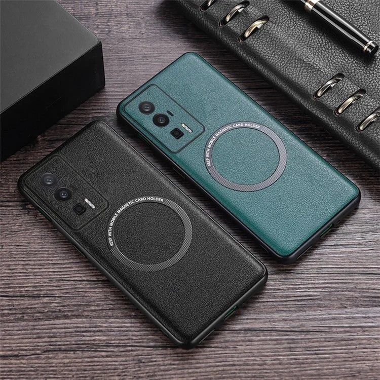 For Xiaomi Poco F5 Pro 5G / Redmi K60 5G / K60 Pro 5G Case Anti-Drop PU Leather+TPU Cover Compatible with MagSafe