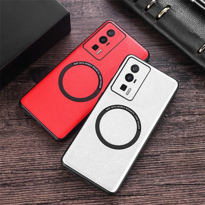 For Xiaomi Poco F5 Pro 5G / Redmi K60 5G / K60 Pro 5G Case Anti-Drop PU Leather+TPU Cover Compatible with MagSafe