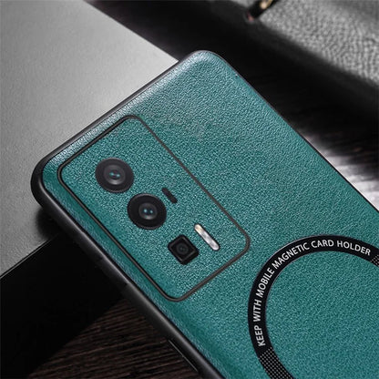 For Xiaomi Poco F5 Pro 5G / Redmi K60 5G / K60 Pro 5G Case Anti-Drop PU Leather+TPU Cover Compatible with MagSafe