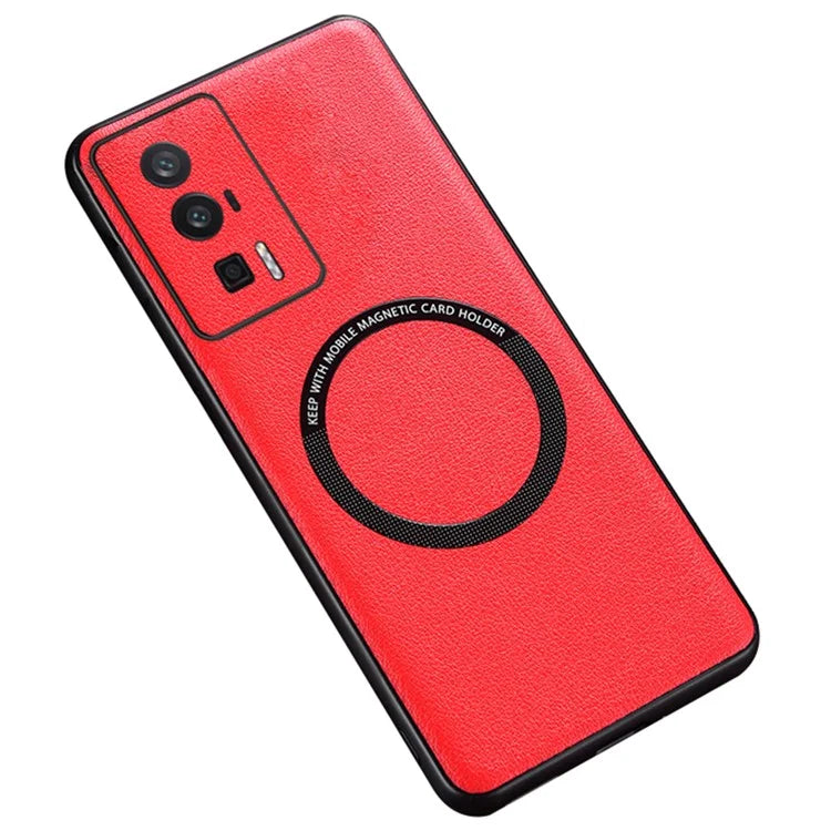 For Xiaomi Poco F5 Pro 5G / Redmi K60 5G / K60 Pro 5G Case Anti-Drop PU Leather+TPU Cover Compatible with MagSafe