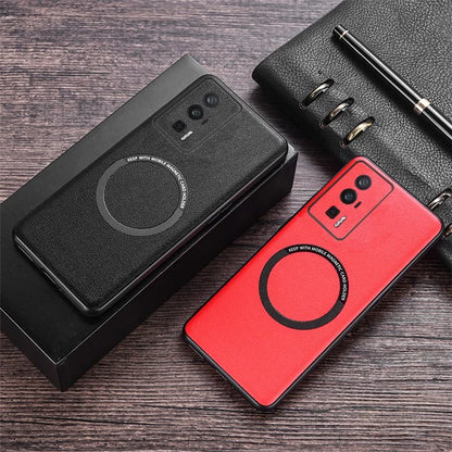 For Xiaomi Poco F5 Pro 5G / Redmi K60 5G / K60 Pro 5G Case Anti-Drop PU Leather+TPU Cover Compatible with MagSafe