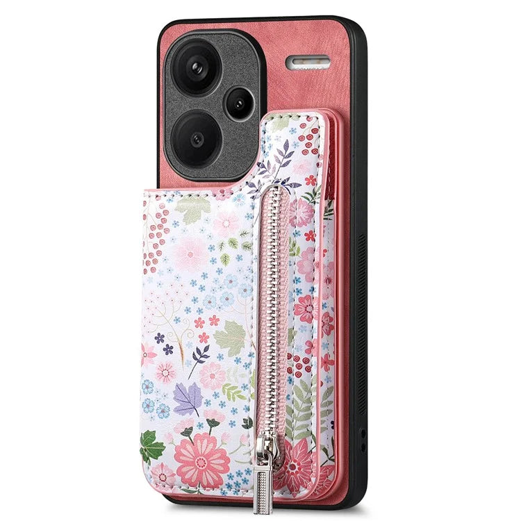 D10 For Xiaomi Redmi Note 13 Pro+ 5G TPU+Leather Case Pattern Printed Retro Phone Back Cover