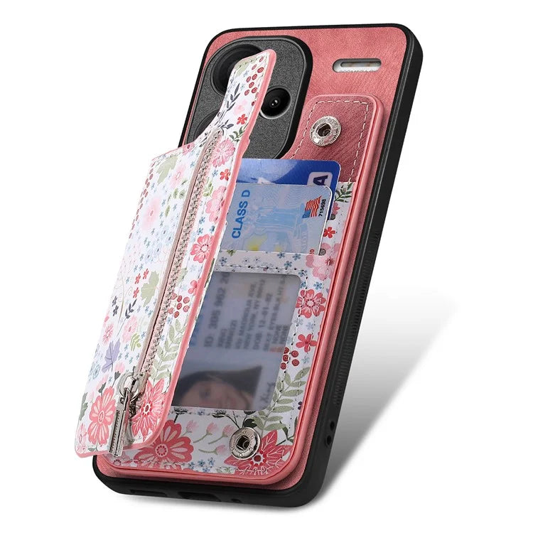 D10 For Xiaomi Redmi Note 13 Pro+ 5G TPU+Leather Case Pattern Printed Retro Phone Back Cover