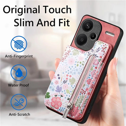 D10 For Xiaomi Redmi Note 13 Pro+ 5G TPU+Leather Case Pattern Printed Retro Phone Back Cover