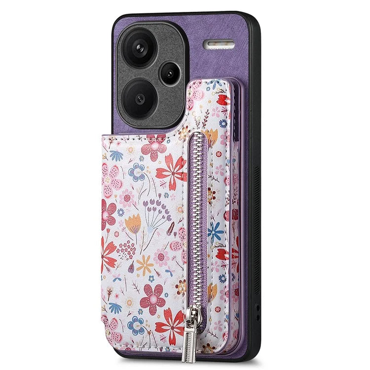 D10 For Xiaomi Redmi Note 13 Pro+ 5G TPU+Leather Case Pattern Printed Retro Phone Back Cover