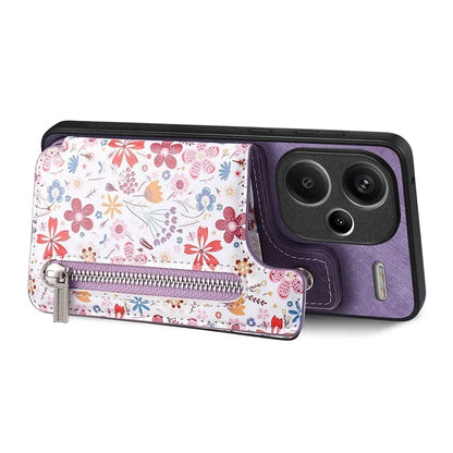D10 For Xiaomi Redmi Note 13 Pro+ 5G TPU+Leather Case Pattern Printed Retro Phone Back Cover
