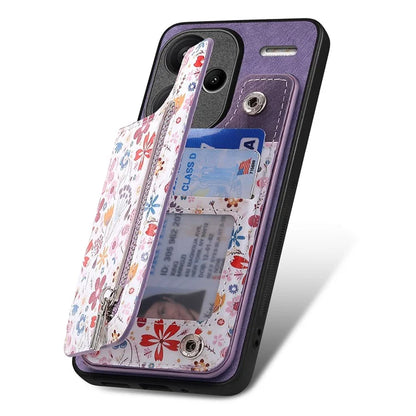 D10 For Xiaomi Redmi Note 13 Pro+ 5G TPU+Leather Case Pattern Printed Retro Phone Back Cover
