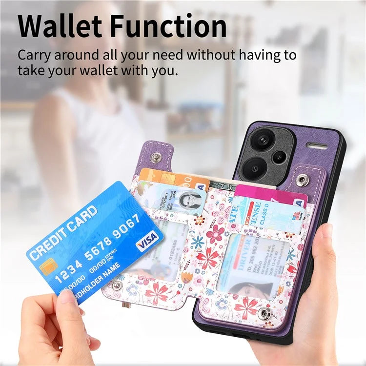 D10 For Xiaomi Redmi Note 13 Pro+ 5G TPU+Leather Case Pattern Printed Retro Phone Back Cover