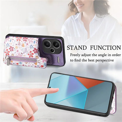 D10 For Xiaomi Redmi Note 13 Pro+ 5G TPU+Leather Case Pattern Printed Retro Phone Back Cover