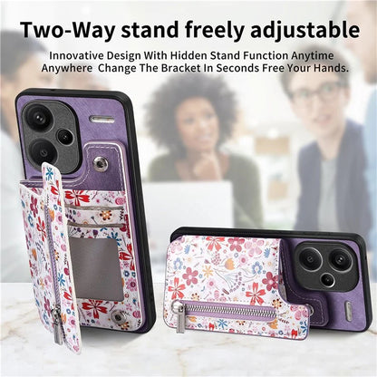D10 For Xiaomi Redmi Note 13 Pro+ 5G TPU+Leather Case Pattern Printed Retro Phone Back Cover