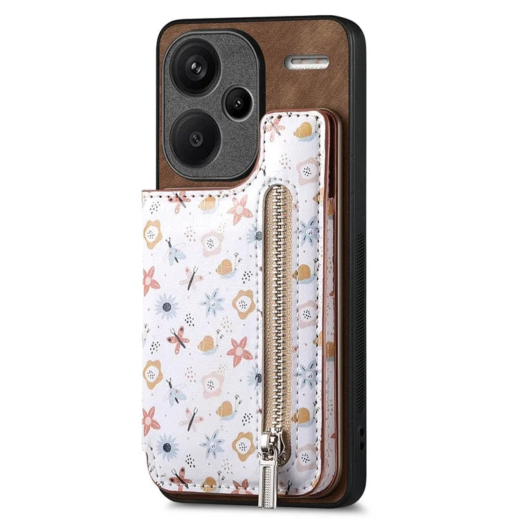 D10 For Xiaomi Redmi Note 13 Pro+ 5G TPU+Leather Case Pattern Printed Retro Phone Back Cover