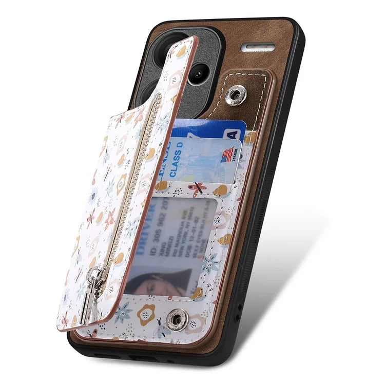 D10 For Xiaomi Redmi Note 13 Pro+ 5G TPU+Leather Case Pattern Printed Retro Phone Back Cover