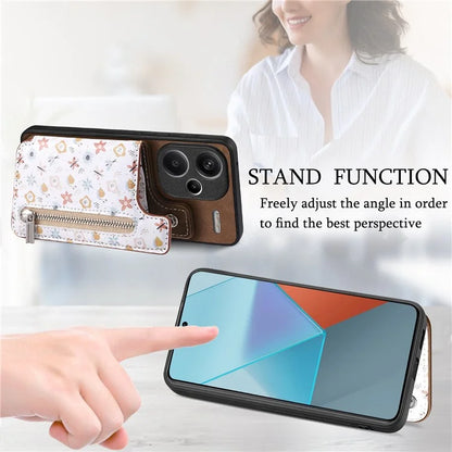D10 For Xiaomi Redmi Note 13 Pro+ 5G TPU+Leather Case Pattern Printed Retro Phone Back Cover