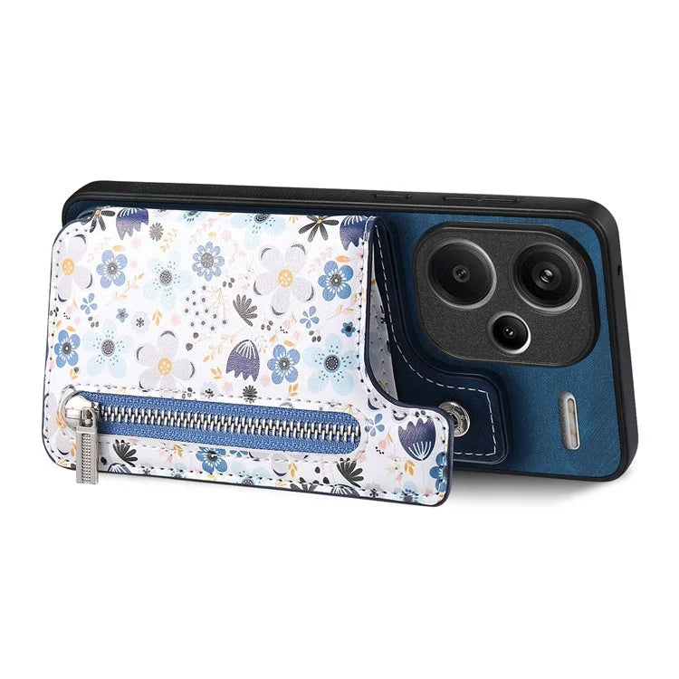 D10 For Xiaomi Redmi Note 13 Pro+ 5G TPU+Leather Case Pattern Printed Retro Phone Back Cover