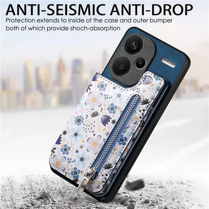 D10 For Xiaomi Redmi Note 13 Pro+ 5G TPU+Leather Case Pattern Printed Retro Phone Back Cover