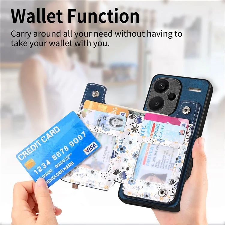 D10 For Xiaomi Redmi Note 13 Pro+ 5G TPU+Leather Case Pattern Printed Retro Phone Back Cover