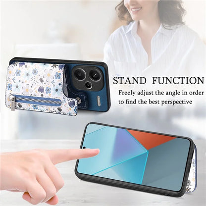 D10 For Xiaomi Redmi Note 13 Pro+ 5G TPU+Leather Case Pattern Printed Retro Phone Back Cover