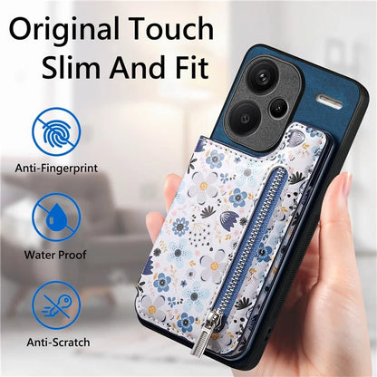 D10 For Xiaomi Redmi Note 13 Pro+ 5G TPU+Leather Case Pattern Printed Retro Phone Back Cover