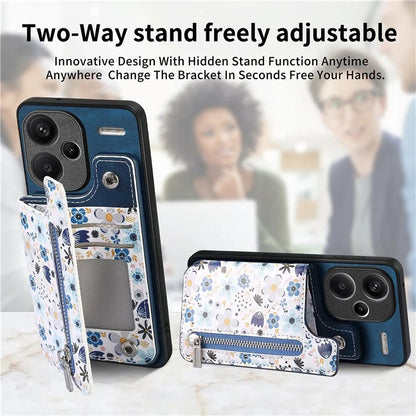 D10 For Xiaomi Redmi Note 13 Pro+ 5G TPU+Leather Case Pattern Printed Retro Phone Back Cover