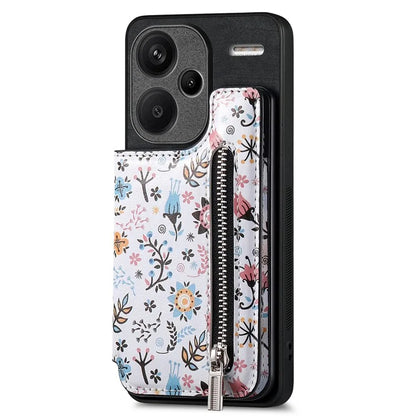 D10 For Xiaomi Redmi Note 13 Pro+ 5G TPU+Leather Case Pattern Printed Retro Phone Back Cover