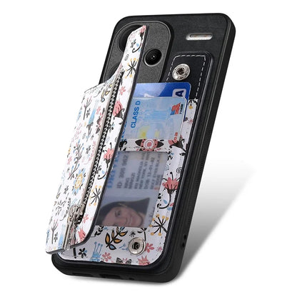 D10 For Xiaomi Redmi Note 13 Pro+ 5G TPU+Leather Case Pattern Printed Retro Phone Back Cover