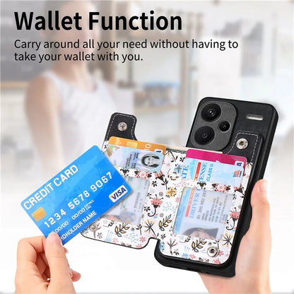 D10 For Xiaomi Redmi Note 13 Pro+ 5G TPU+Leather Case Pattern Printed Retro Phone Back Cover