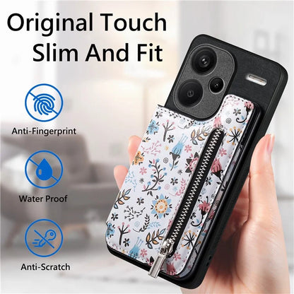 D10 For Xiaomi Redmi Note 13 Pro+ 5G TPU+Leather Case Pattern Printed Retro Phone Back Cover