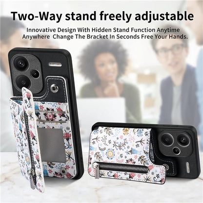 D10 For Xiaomi Redmi Note 13 Pro+ 5G TPU+Leather Case Pattern Printed Retro Phone Back Cover