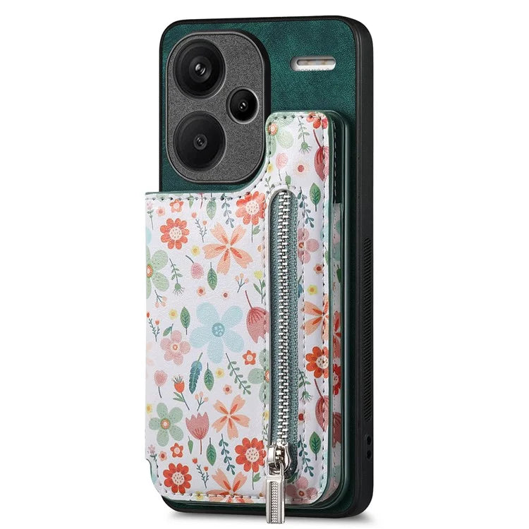 D10 For Xiaomi Redmi Note 13 Pro+ 5G TPU+Leather Case Pattern Printed Retro Phone Back Cover