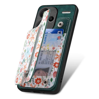 D10 For Xiaomi Redmi Note 13 Pro+ 5G TPU+Leather Case Pattern Printed Retro Phone Back Cover