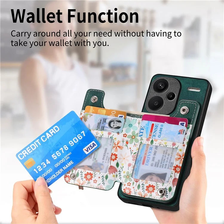 D10 For Xiaomi Redmi Note 13 Pro+ 5G TPU+Leather Case Pattern Printed Retro Phone Back Cover