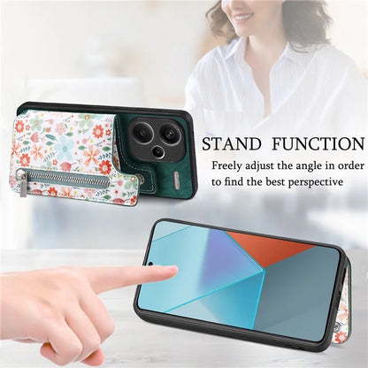 D10 For Xiaomi Redmi Note 13 Pro+ 5G TPU+Leather Case Pattern Printed Retro Phone Back Cover