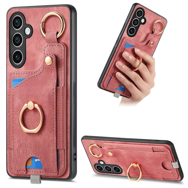 For Samsung Galaxy S23 FE Case Card Slot Kickstand TPU Phone Case
