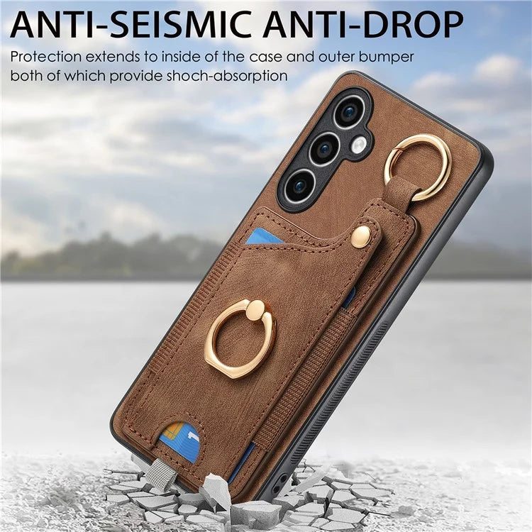 For Samsung Galaxy S23 FE Case Card Slot Kickstand TPU Phone Case